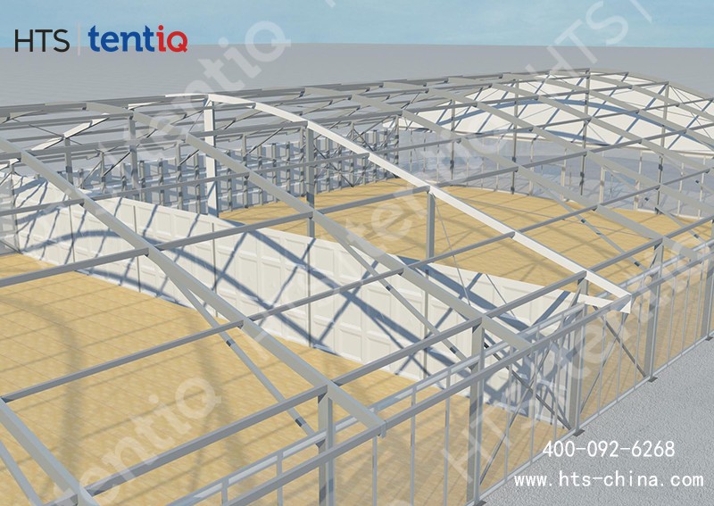 這座篷房空間容納近3000人，抗風達12級可輕松承接各種活動