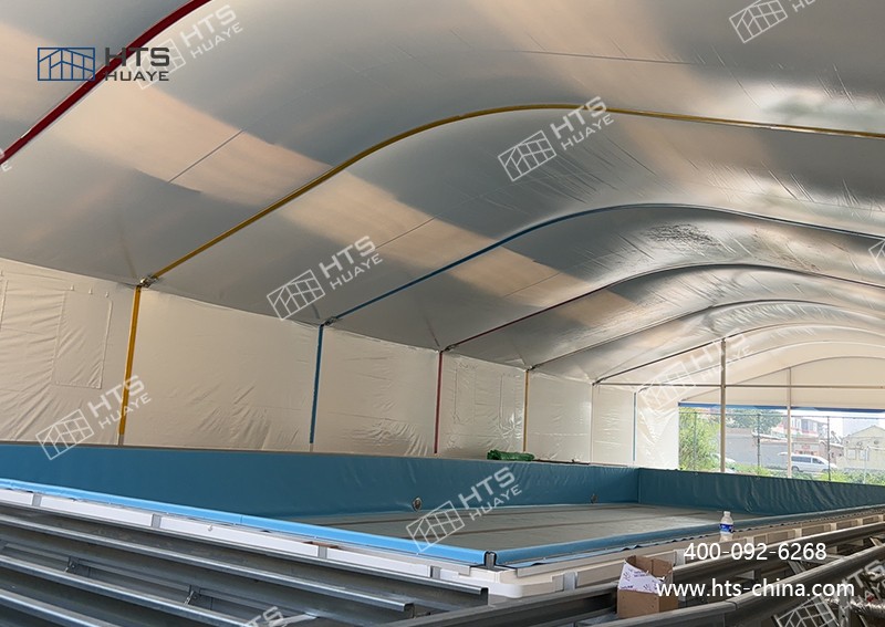 華燁建筑科技:為高校打造專屬桃子型游泳池篷房 華燁建筑科技:為高校打造專屬桃子型游泳池篷房